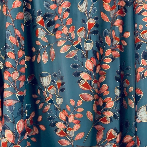 OFF Shoulder Boho Floral Print Flare Sleeves, M - Picture 7 of 16